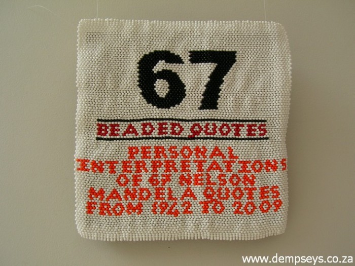 67 beaded quotes of Nelson Mandela