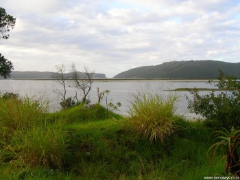 the knysna heads from afar