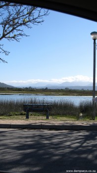 Mosaic bench view